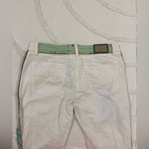 ETRO Milano Off-White Ribbon Embroidered Pants Size 29 - Picture 4 of 13